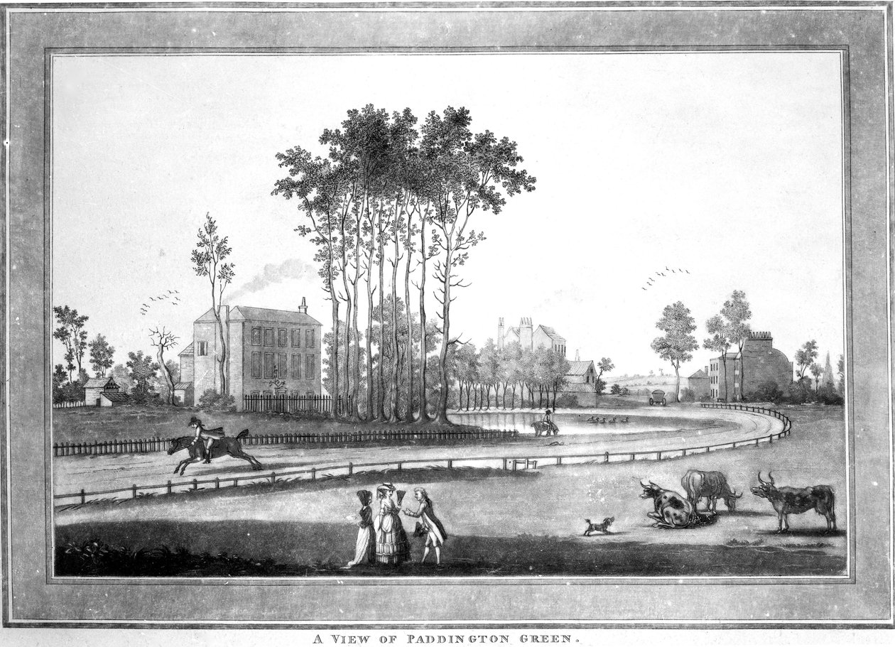 Widok Paddington Green, 1782-3 (akwatinta) autorstwa Jefferyes Hammett O