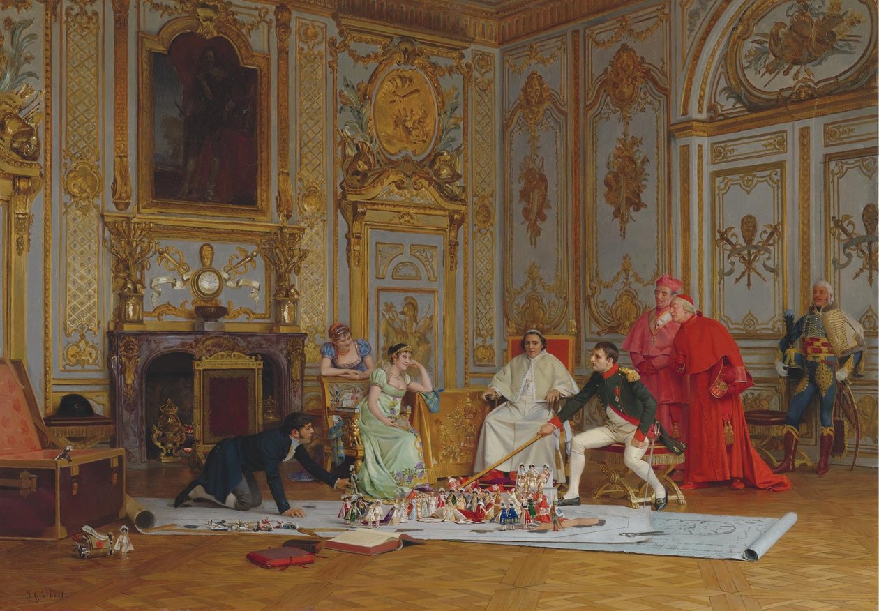 Napoleon planuje swoją koronację autorstwa Jehan Georges Vibert