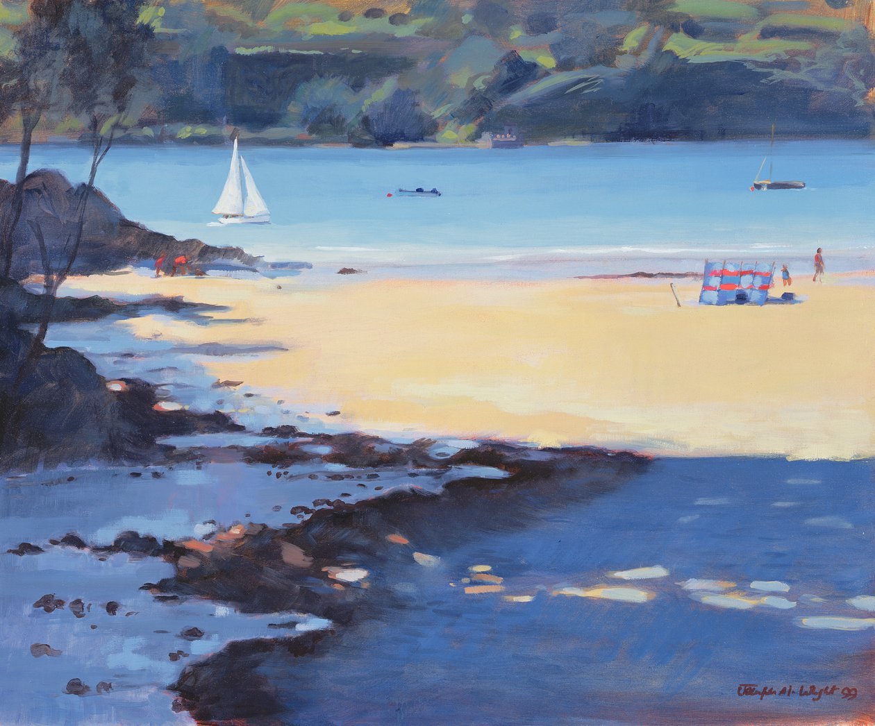 Millbay, Salcombe, 1998 autorstwa Jennifer Wright