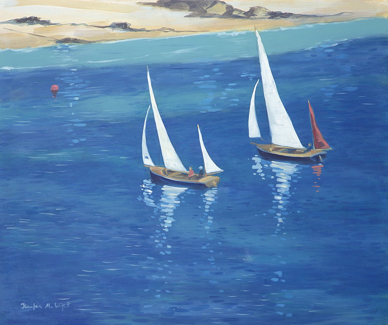 Salcombe - Racing Yawls, 2000 autorstwa Jennifer Wright