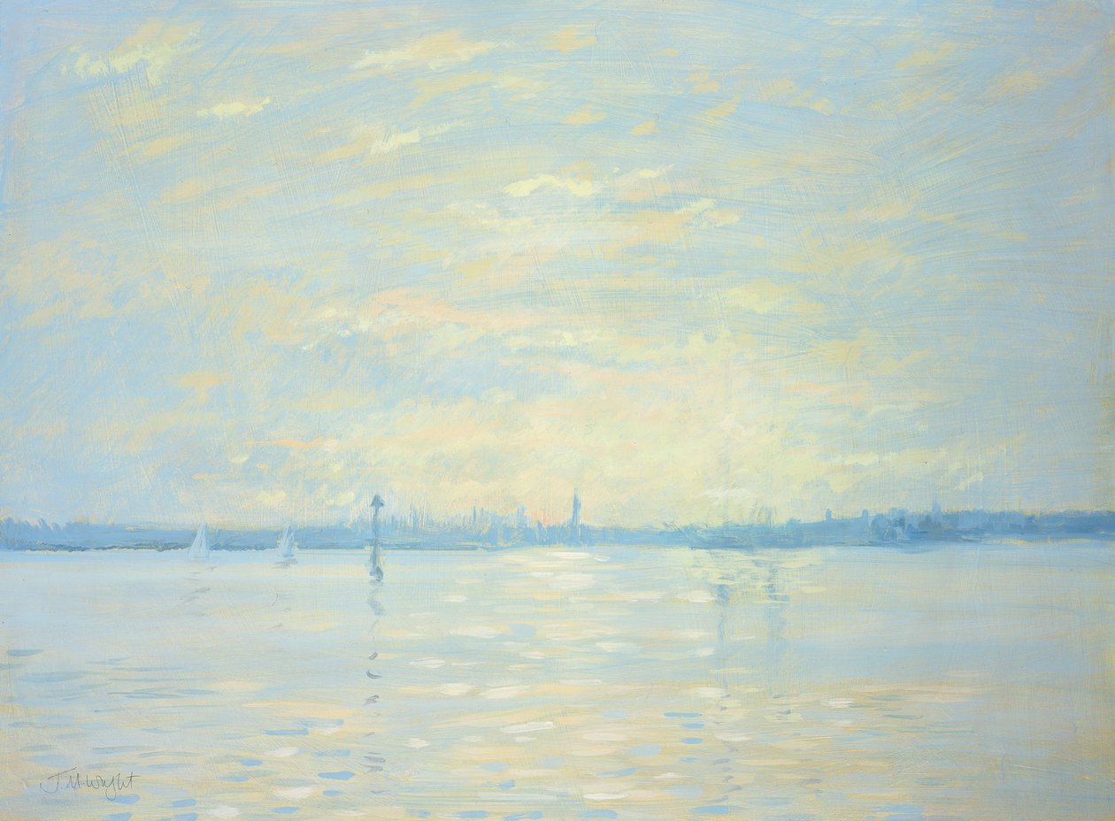 Woda Southampton, Zachód słońca, 1999 autorstwa Jennifer Wright