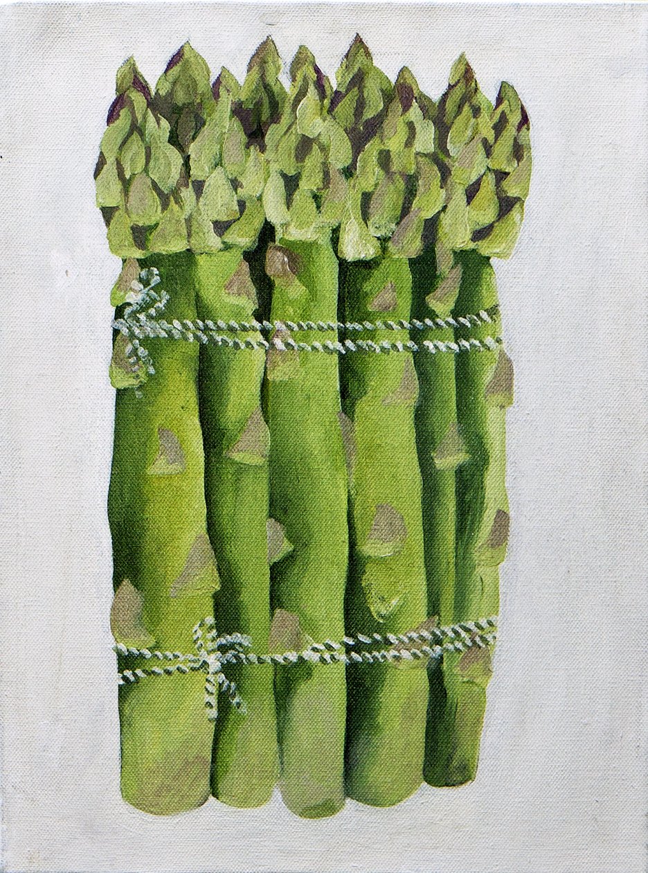 Szparagi, 2013 (akryl na płótnie) autorstwa Jennifer Abbott