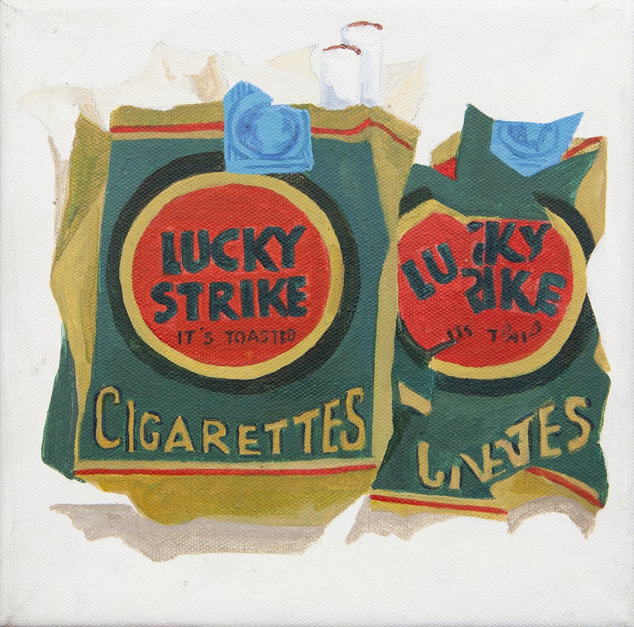Zielone opakowania Lucky Strike (akrylowe) autorstwa Jennifer Abbott