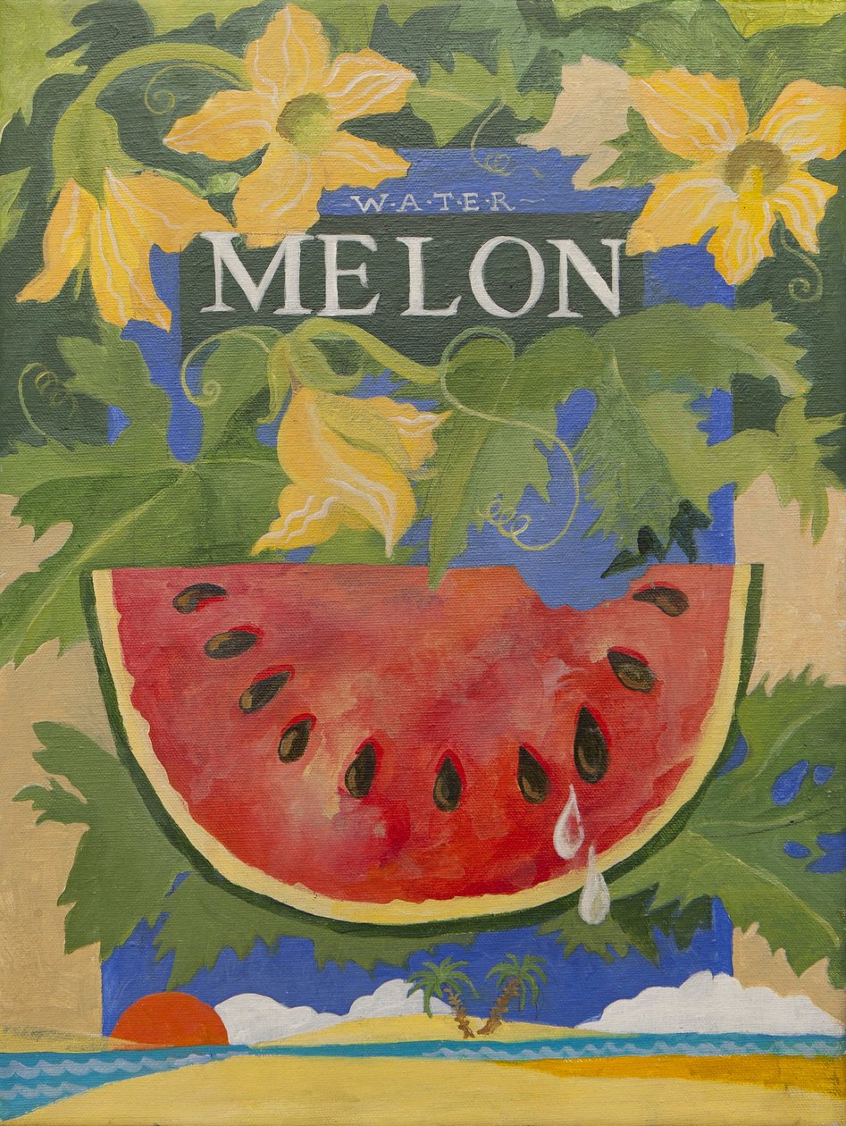 Melon (akryl) autorstwa Jennifer Abbott