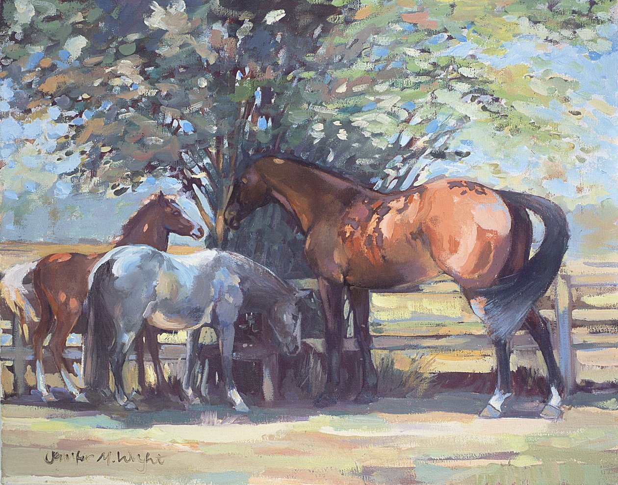 Konie - Letnie muchy, 1990 autorstwa Jennifer Wright