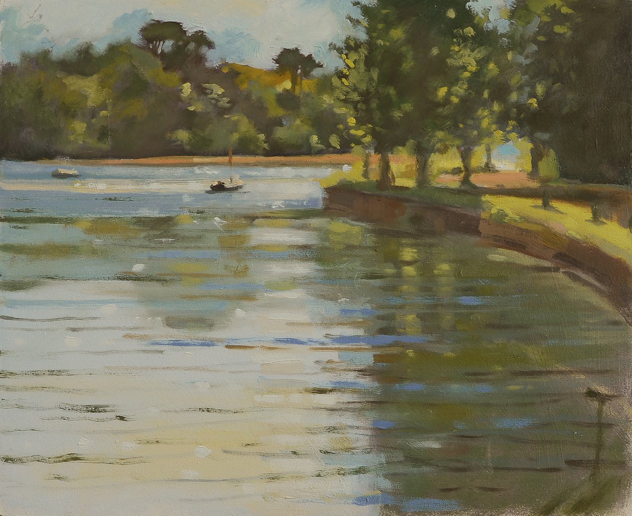 Salcombe Creek II (olej na płótnie) autorstwa Jennifer Wright