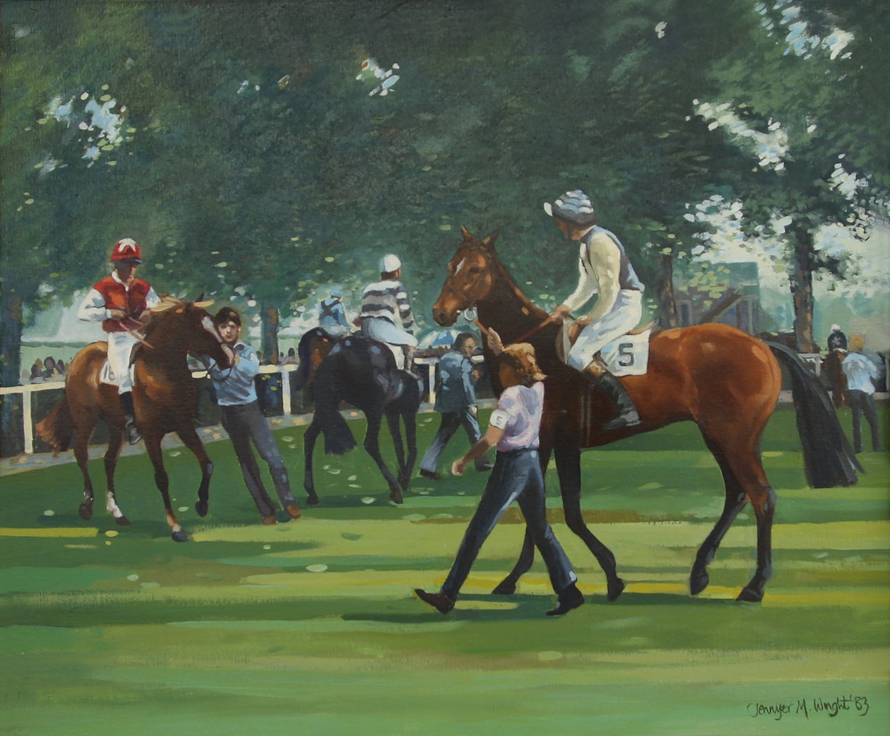 The Paddock, Windsor Races (olej na płótnie) autorstwa Jennifer Wright