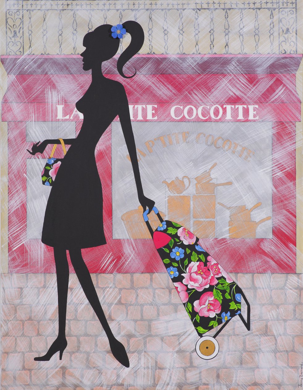 La Petite Cocotte, 2009 (akryl na płótnie) autorstwa Jenny Barnard