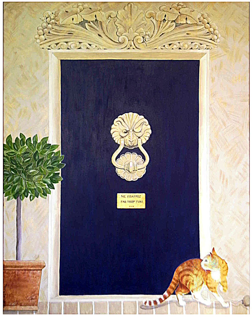 Nie uderzaj zbyt mocno, 2009 (akryl i pastel na płótnie) autorstwa Jenny Barnard