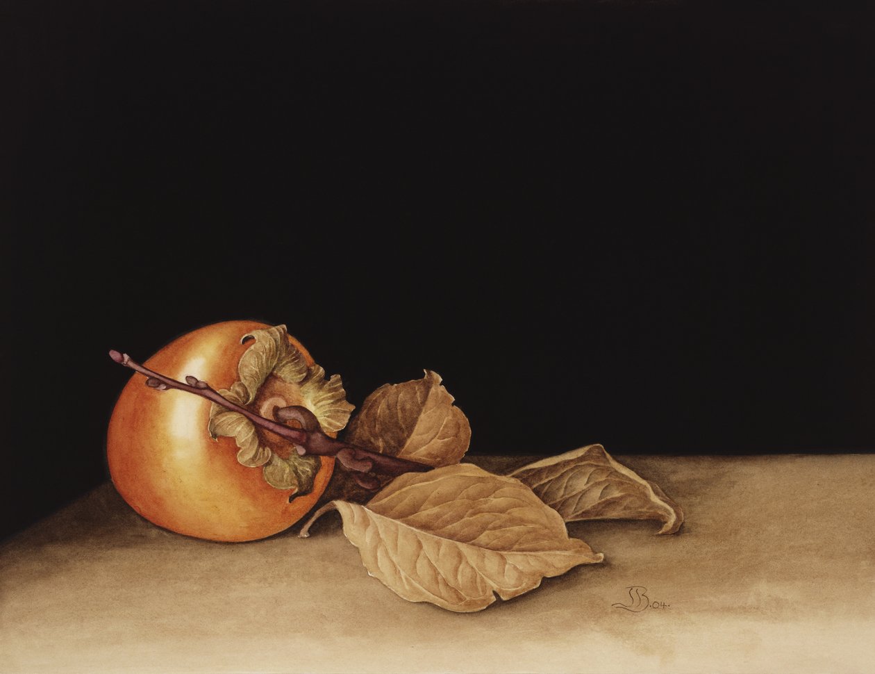 Persimmon, 2004 (wc na papierze) autorstwa Jenny Barron