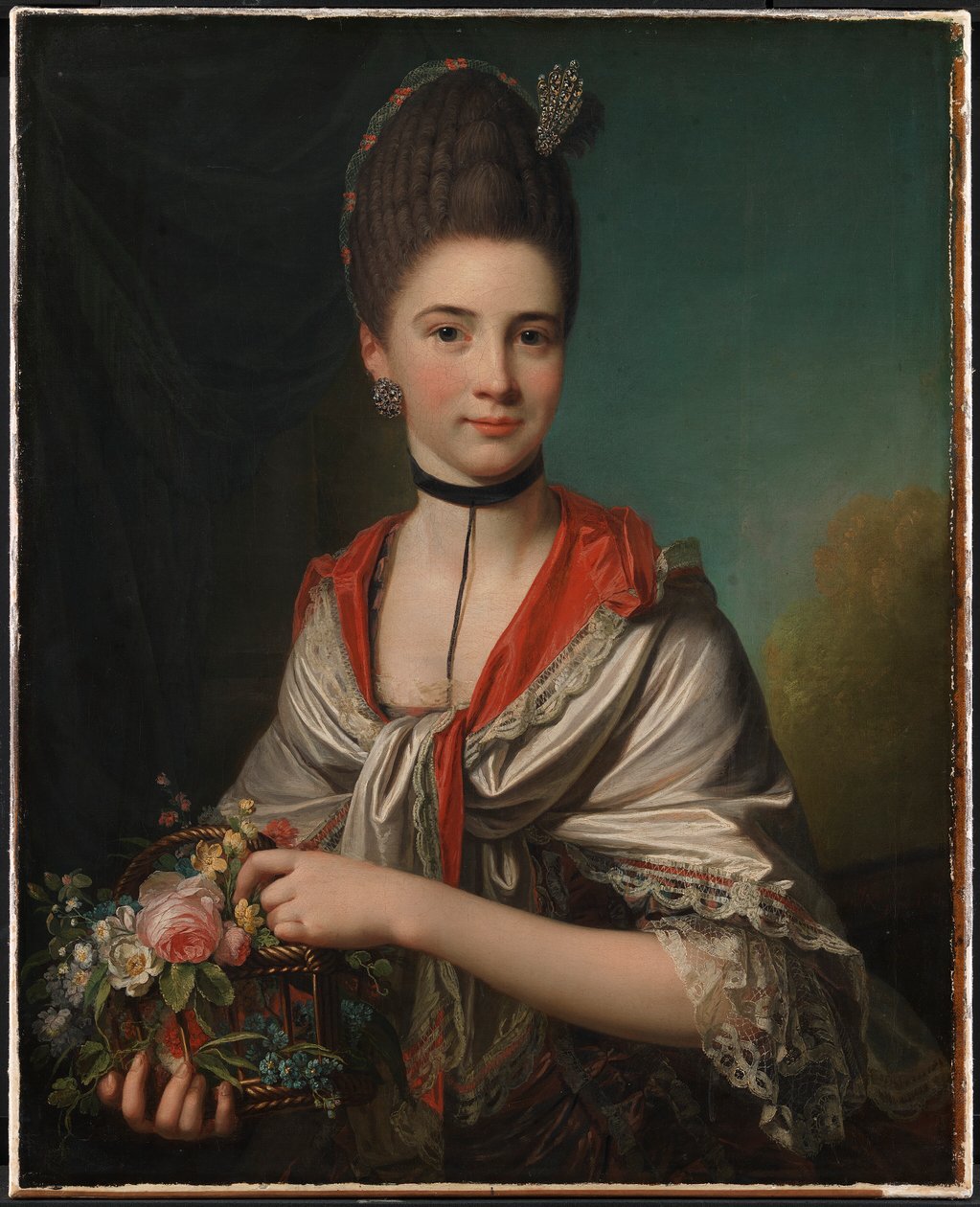 Portret Anny Elisabeth Battier z domu Storp autorstwa Jens Juel