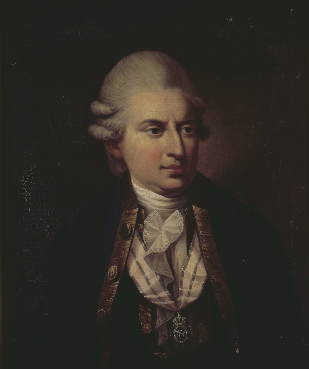 Portret hrabiego Johanna Friedricha Struensee (1737-1772) (olej na płótnie) autorstwa Jens Juel