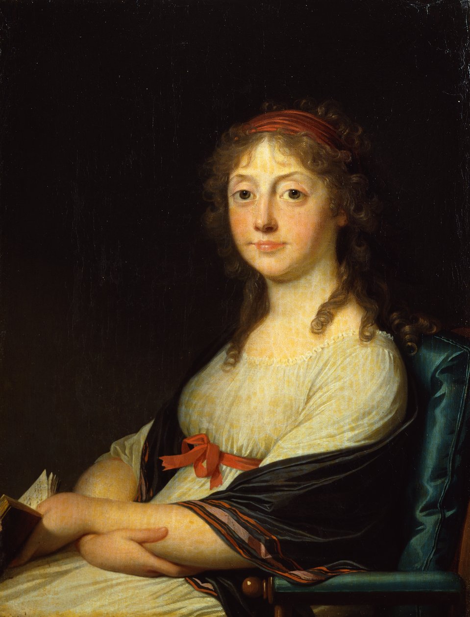 Portret damy (olej na płótnie) autorstwa Jens Juel