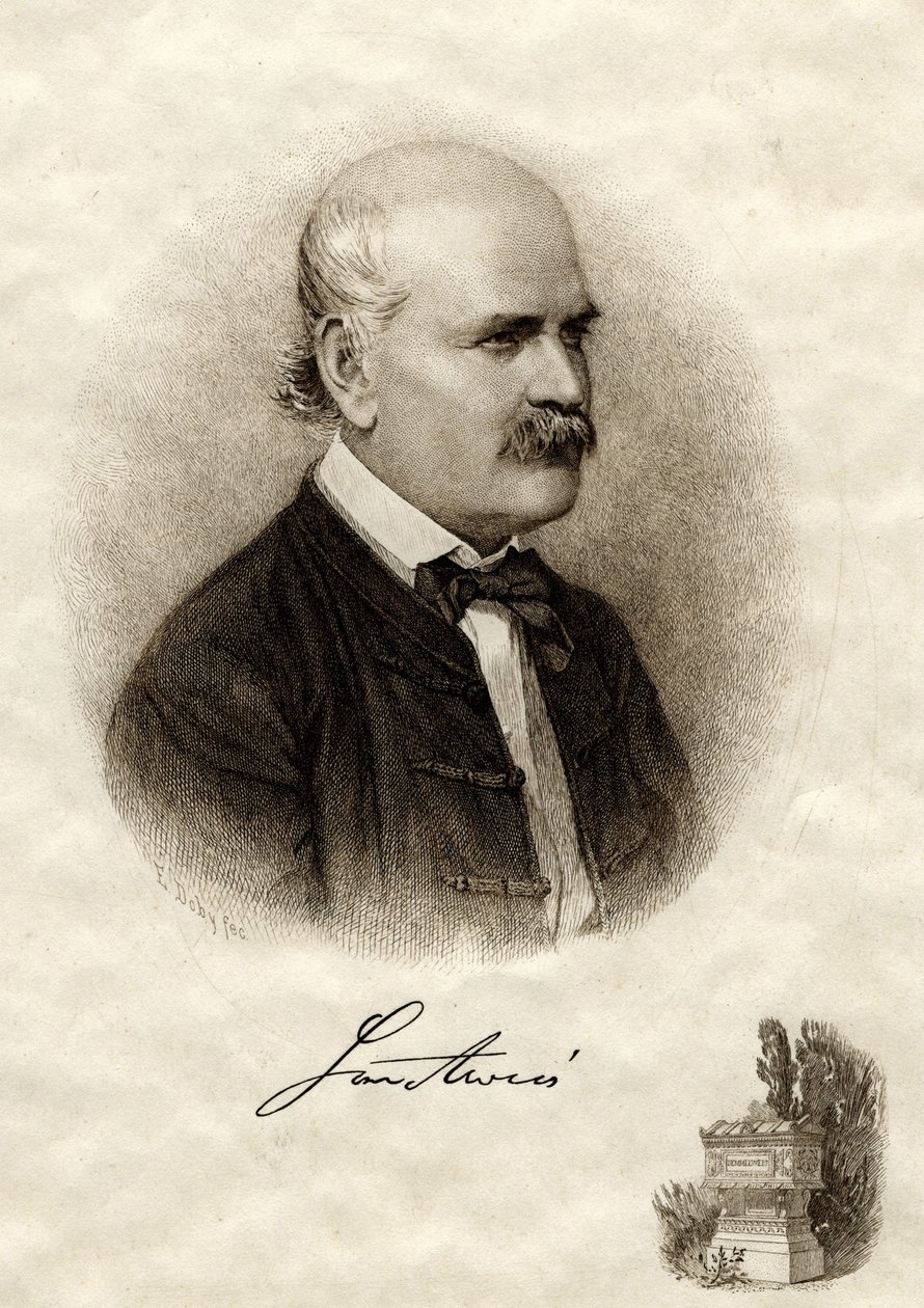 Portret Ignaza Philippa Semmelweisa 1818-1865 autorstwa Jenö Eugen Doby