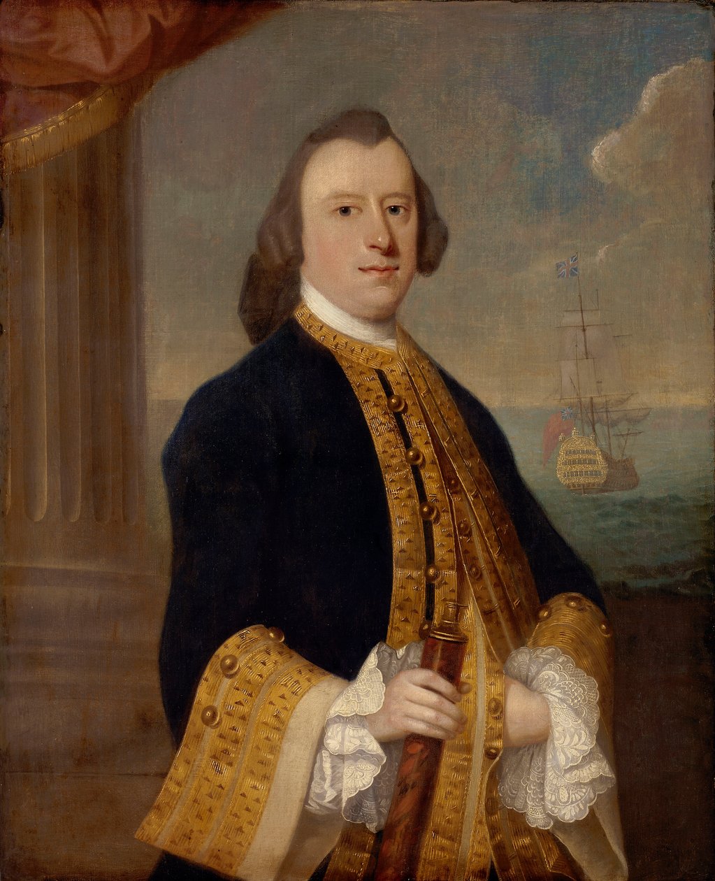 Kapitan John Reynolds (około 1713-1788) autorstwa Jeremiah Theus