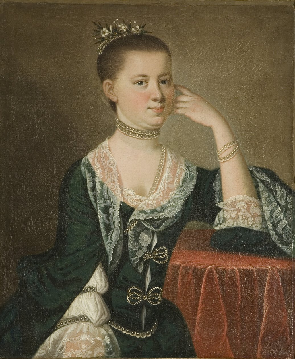 Portret pani Elias Vander Horst, ok. 1763 (olej na płótnie) autorstwa Jeremiah Theus