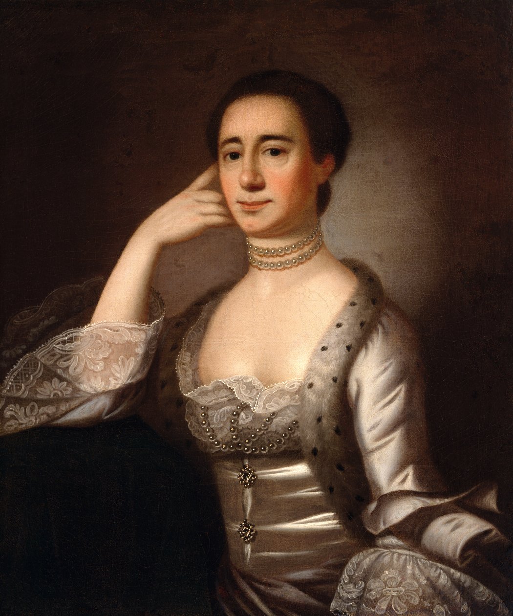 Portret pani John Champneys, c.1763 autorstwa Jeremiah Theus