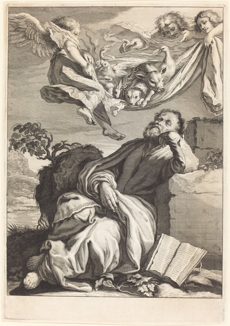 Sen św. Piotra autorstwa Jeremias Falck after Johann Liss