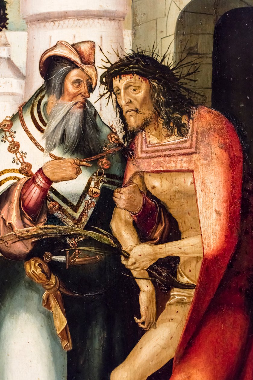 Ecce Homo, ok. 1515 (tempera i olej na drewnie iglastym) autorstwa Jerg Ratgeb
