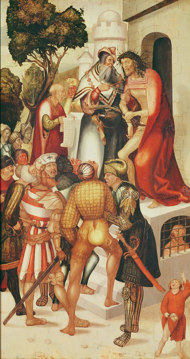 Ecce Homo, z Ołtarza Herrenberga, 1519 autorstwa Jerg Ratgeb