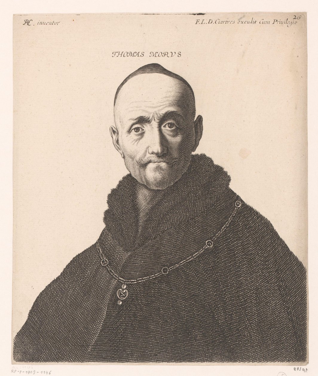 Portret Thomasa More Thomas Morris (tytuł na obiekcie) Popiersia filozofów i królów (tytuł serii) autorstwa Jerôme David (attributed to)