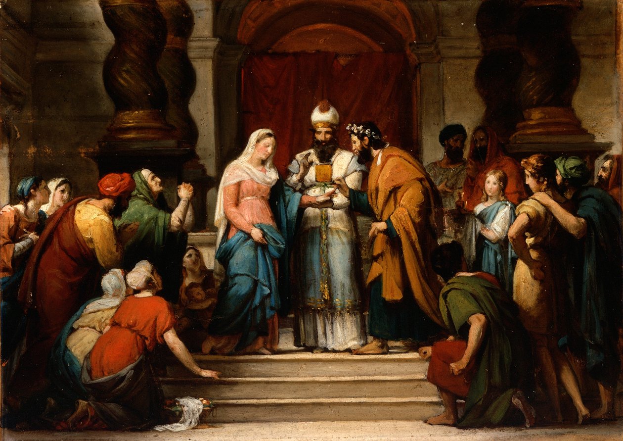 Wesele Dziewicy, 1833 autorstwa Jérôme Martin Langlois