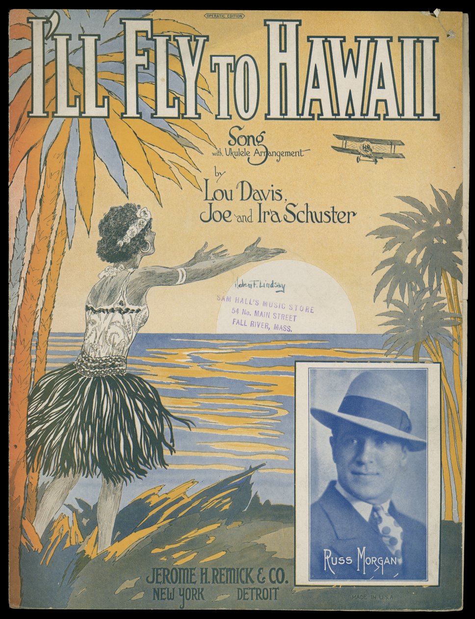 Ill Fly to Hawaii, n. 1770-1959 (painettu)puola autorstwa Jerome H. Remick & Co.