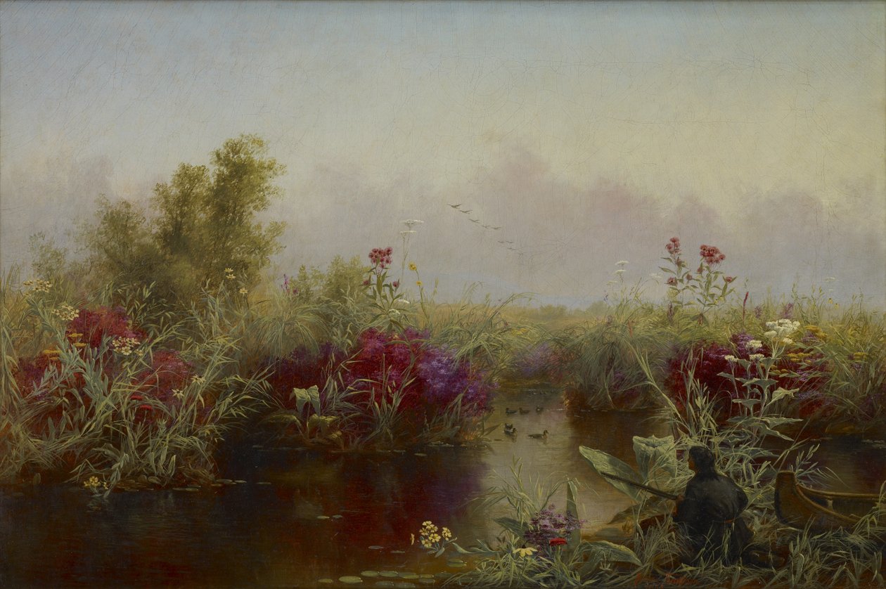 Polowanie na kaczki, 1867 autorstwa Jerome Thompson