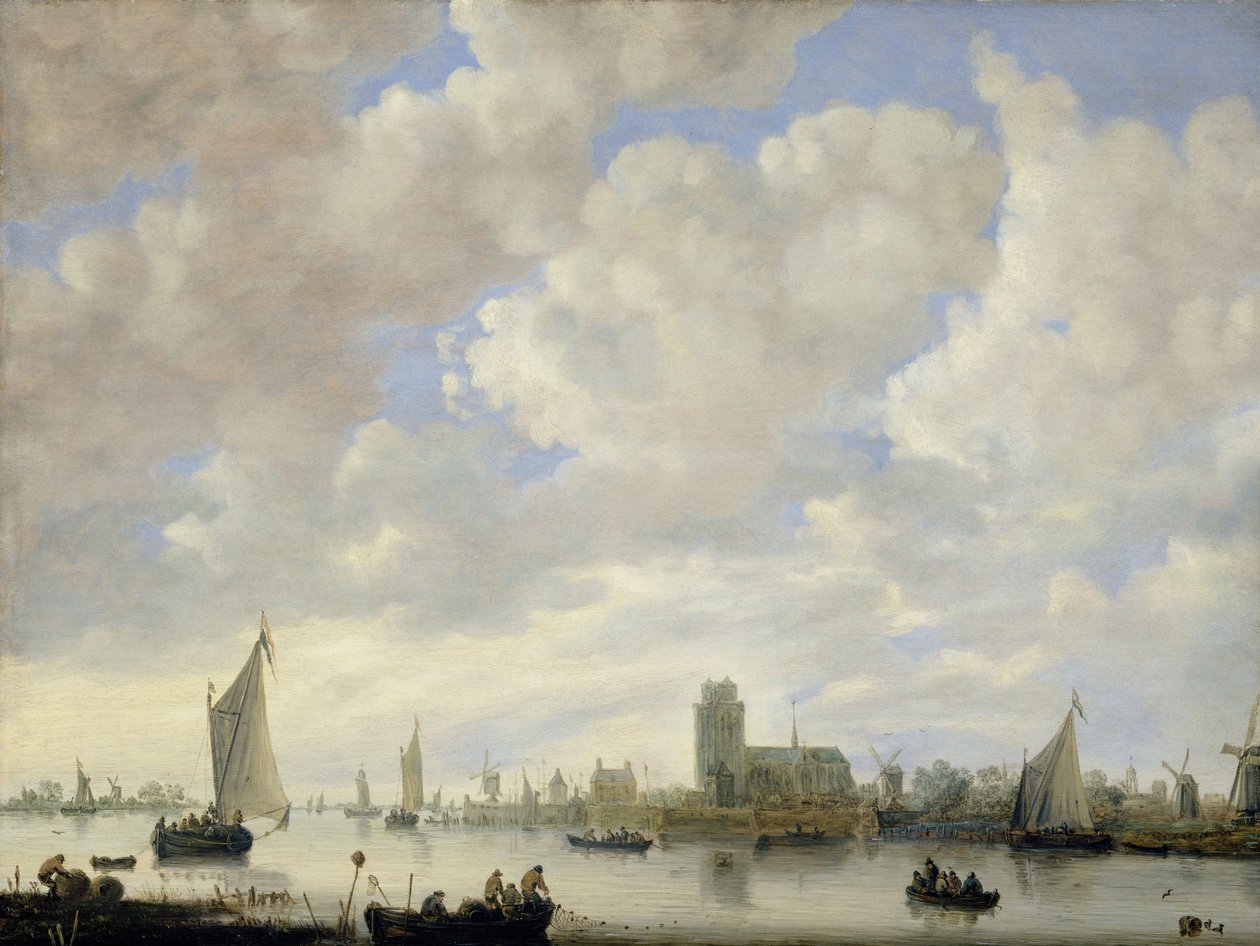 Widok Merwede w Dordrecht, c.1660 autorstwa Jeronimus van Diest