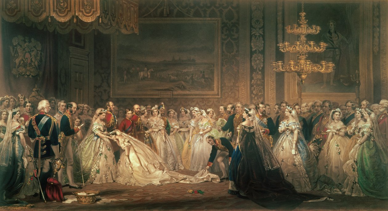 Salon w Pałacu Św. Jakuba za panowania królowej Wiktorii, ryty przez P. Stacpoole, wyd. autorstwa Williama Lucasa und Co., 1864 autorstwa Jerry Barrett