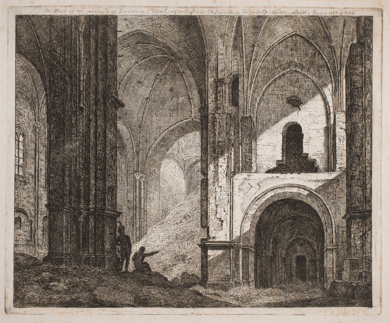 Wnętrze z tej samej ruiny 1806 autorstwa Jes Bundsen