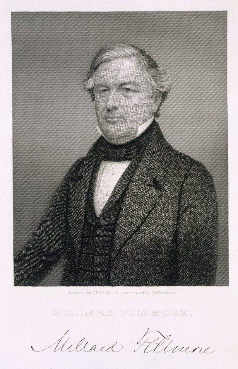 Millard Fillmore, wyryty przez Thomasa B. Welcha (1814-74) na podstawie dagerotypu autorstwa Jesse H. Whitehurst