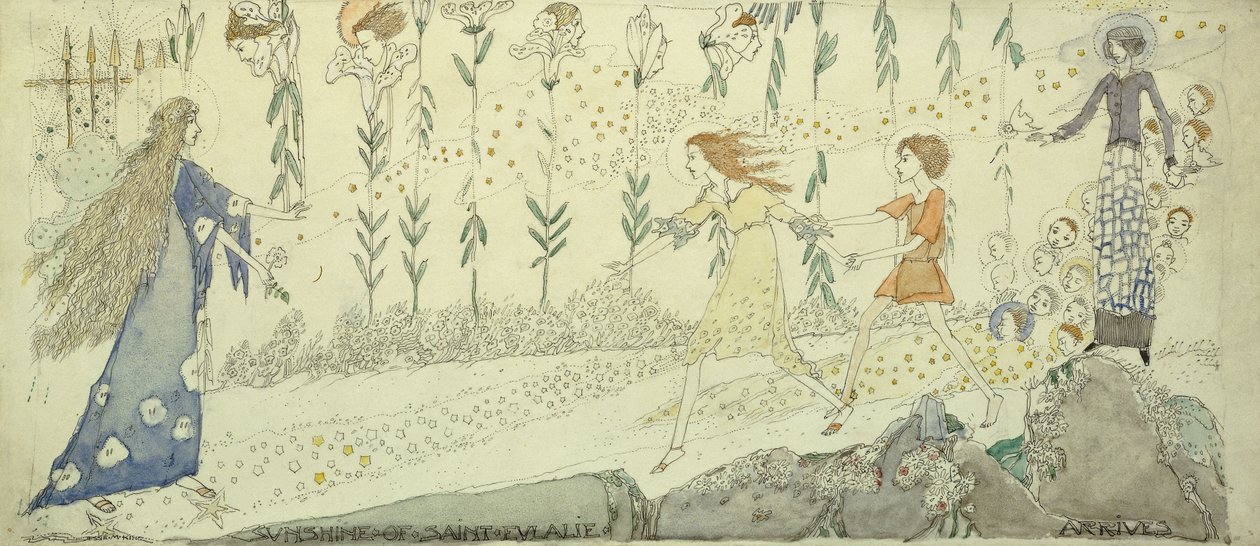 Nadchodzi słońce św. Eulalii autorstwa Jessie Marion King