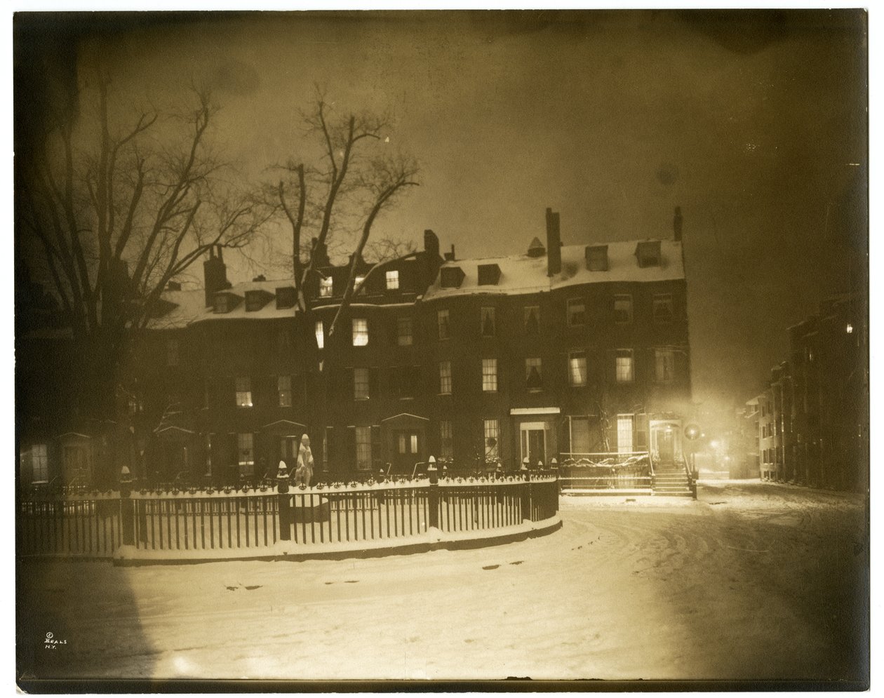 Scena uliczna w Bostonie, Boston, USA, ok. 1902-10 (zdjęcie żelatynowo-srebrowe) autorstwa Jessie Tarbox Beals