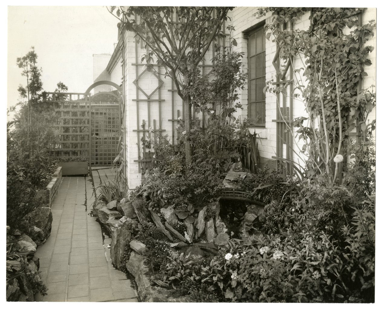 Ogród pani Reginy Jais, ok. 1936-37 (zdjęcie żelatynowo-srebrowe) autorstwa Jessie Tarbox Beals