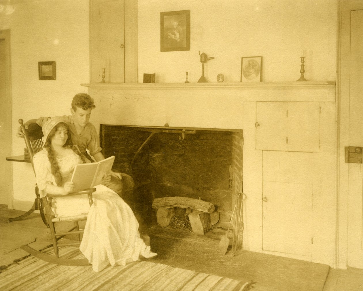 Malcolm Stewart Boylan i jego matka Jest jednym z 9 ważnych tytułowych pisarzy Hollywood, ok. 1905-17 (zdjęcie żelatynowo-srebrowe) autorstwa Jessie Tarbox Beals