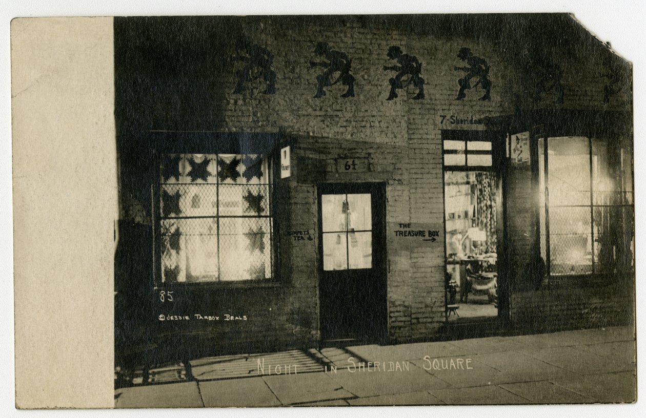 Noc na Sheridan Square, Greenwich Village, Nowy Jork, USA, ok. 1918-19 (zdjęcie żelatynowo-srebrowe) autorstwa Jessie Tarbox Beals