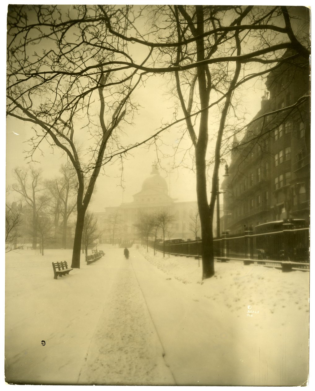 State House in Storm, Boston, USA, ok.1902-10 (zdjęcie żelatynowo-srebrowe) autorstwa Jessie Tarbox Beals