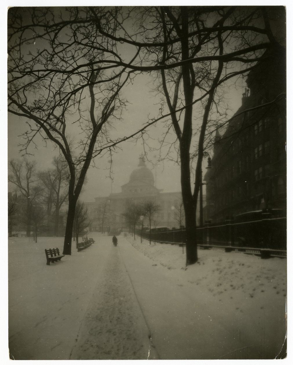 State House in Storm, Boston, USA, ok.1902-10 (zdjęcie żelatynowo-srebrowe) autorstwa Jessie Tarbox Beals