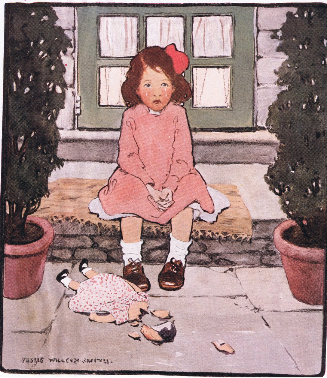 Złamana głowa i serce (kolor lito) autorstwa Jessie Willcox Smith