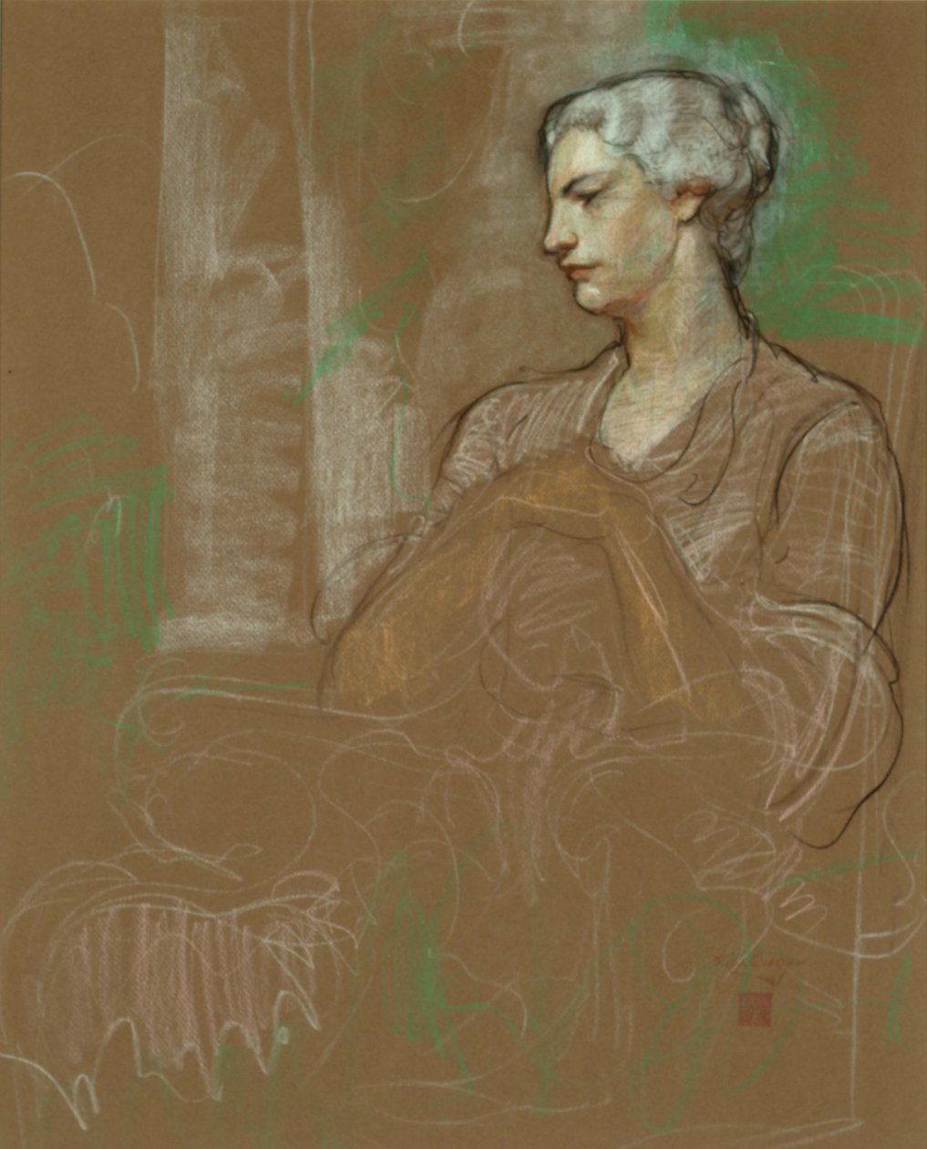 Jessie Wilcox Smith, ok. 1930 r. (pastel na papierze) autorstwa Jessie Willcox Smith