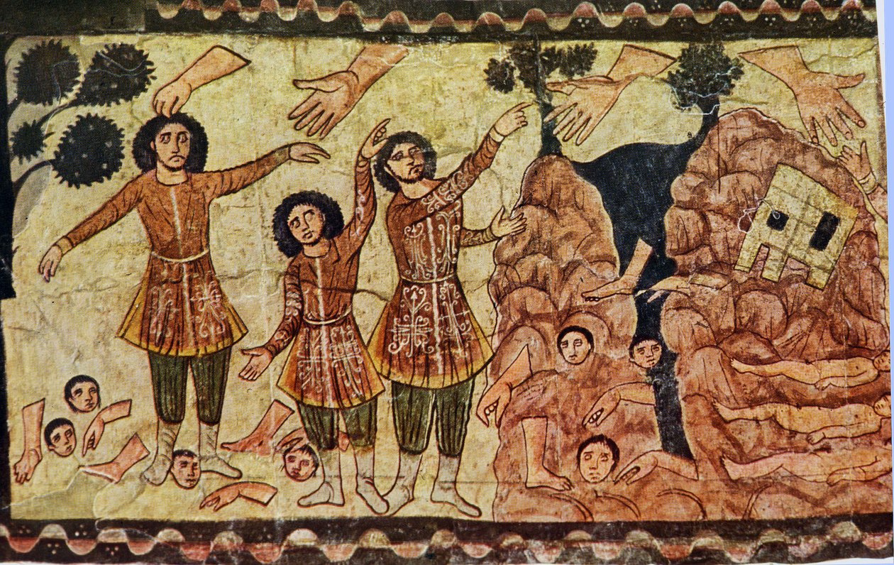 Proroctwo Ezechiela (tempera na tynku) autorstwa Jewish School