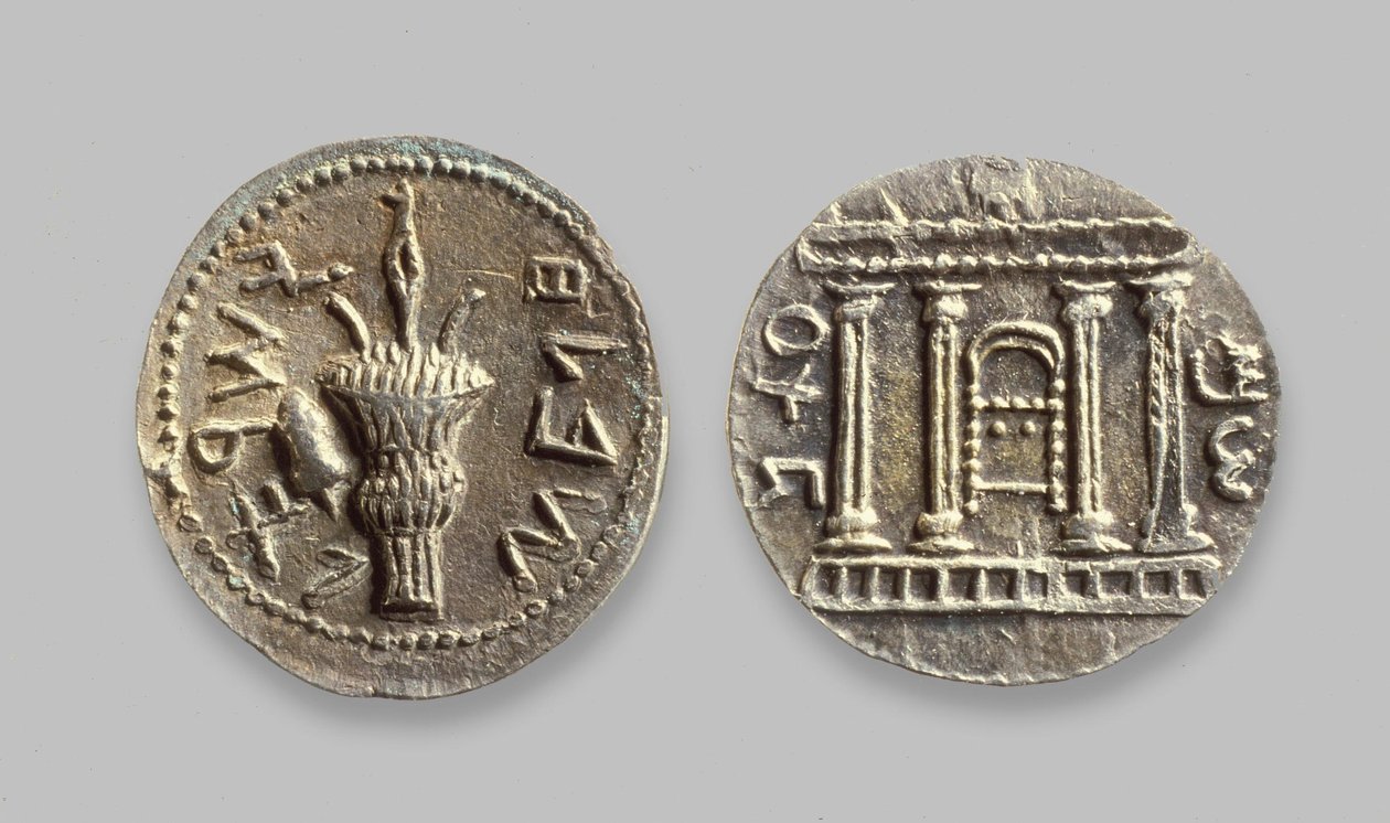Monety Selah z buntu Bar Kochba, 134 AD (metal) autorstwa Jewish School