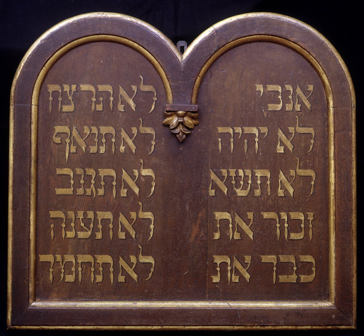 Table de la Loi lub Dekalog. Synagoga w Bergheim (Alzacja). 19 wiek. autorstwa Jewish School