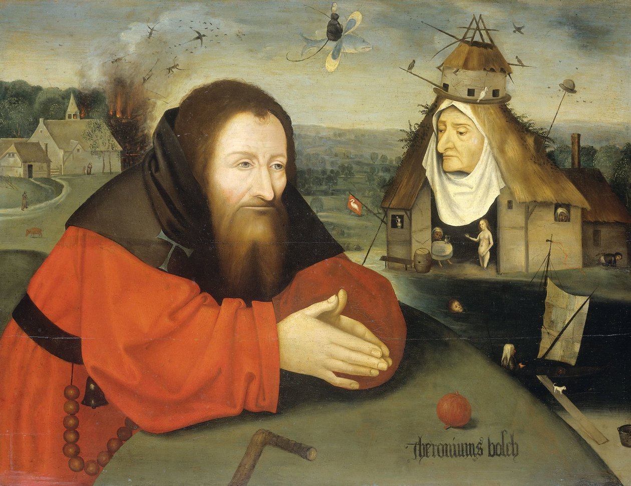Kuszenie św. Antoniego autorstwa Jheronimus Bosch (manner of)