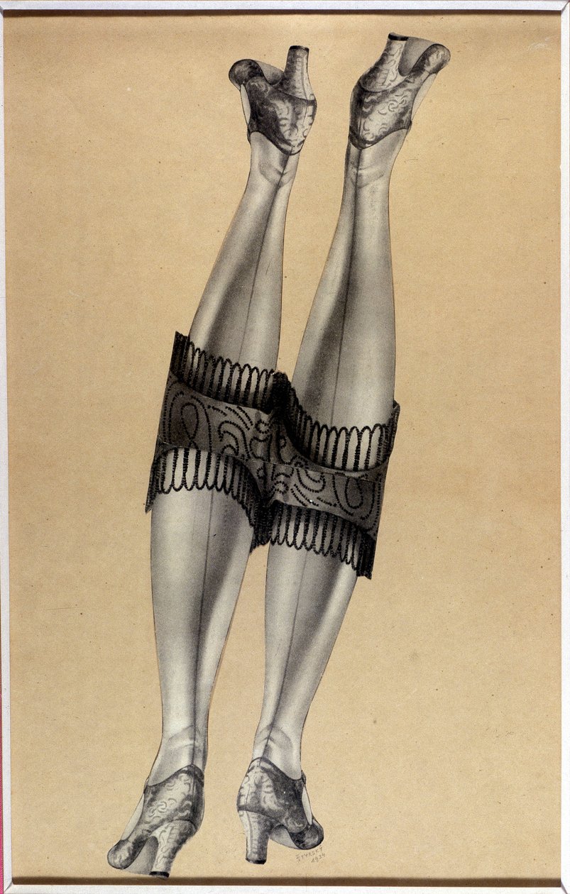 Kolaż „”Dwie piękne nogi”” – Jindrich Styrsky (1899-1942) (48 z 35) autorstwa Jindrich Styrsky