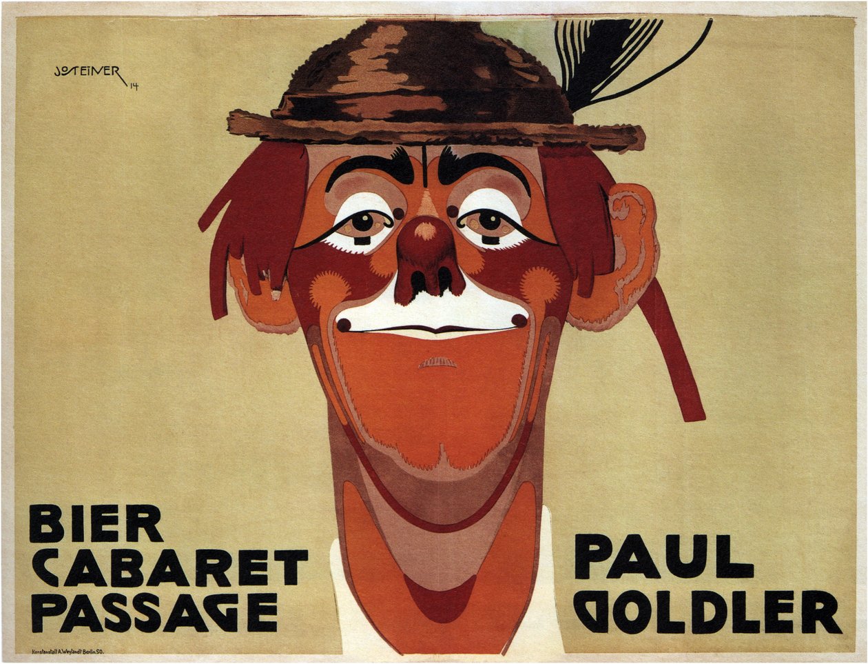 Pasaż Kabaretu Bier. Paul Goldler, 1914 autorstwa Jo Steiner