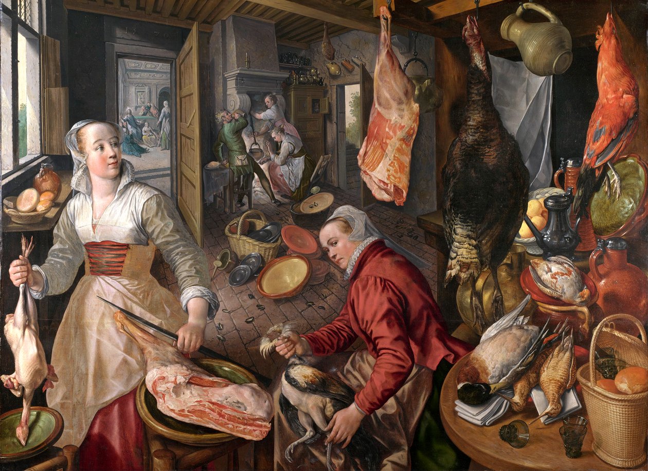 Cztery żywioły Joachima Beuckelaera - Ogień autorstwa Joachim Beuckelaer