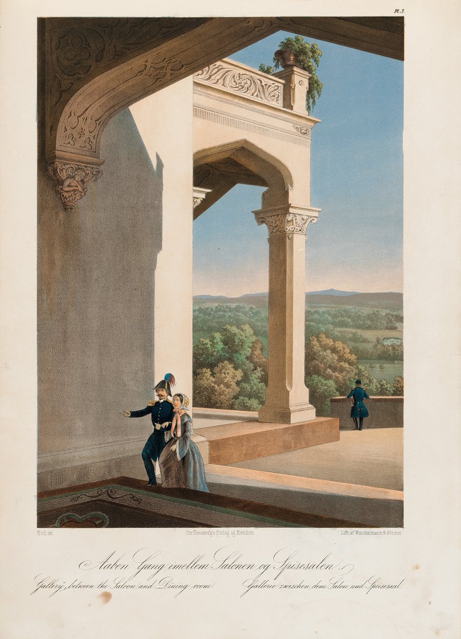 Galeria Oscharshal między salonem a jadalnią, 1852 autorstwa Joachim Frich