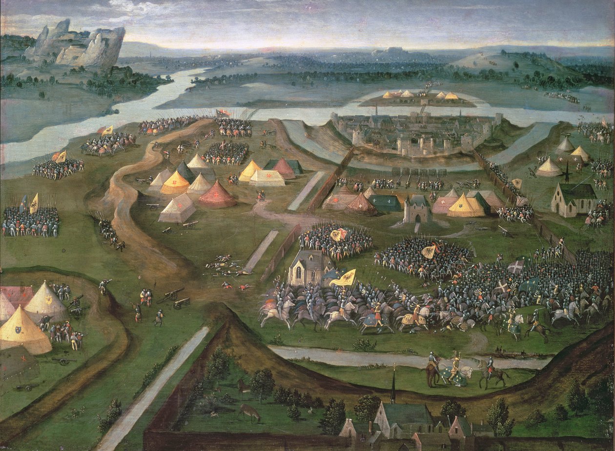 Bitwa pod Pawią 1525, ok. 1530 (panel) autorstwa Joachim Patenier